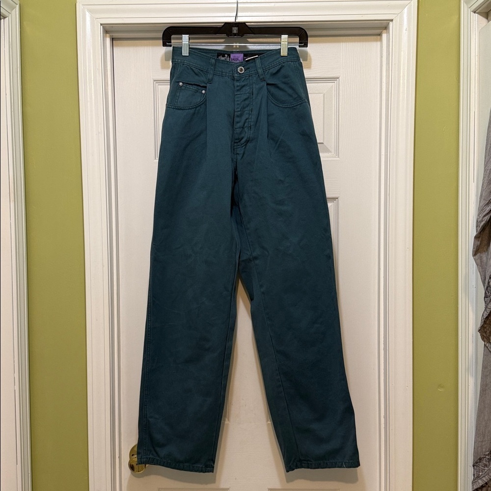 Levi’s - Y2K Silver Tab Baggy Jeans- Button Fly-  Teal Green - size 5/6